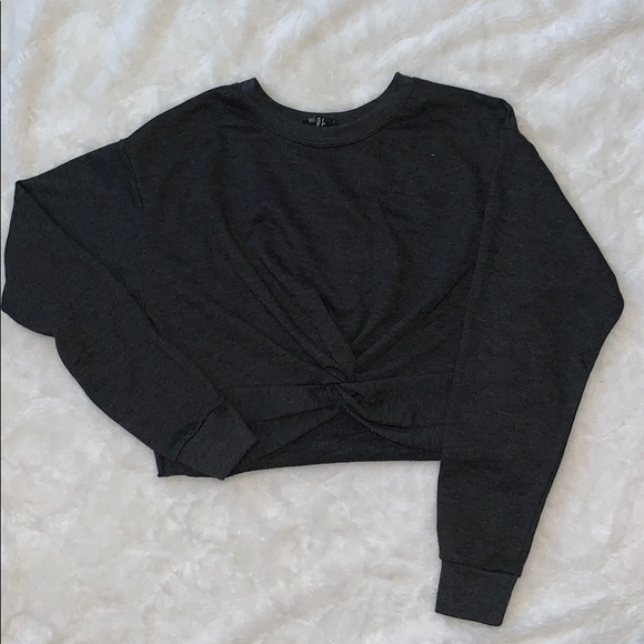 Crop twist front sweater - Picture 1 of 2